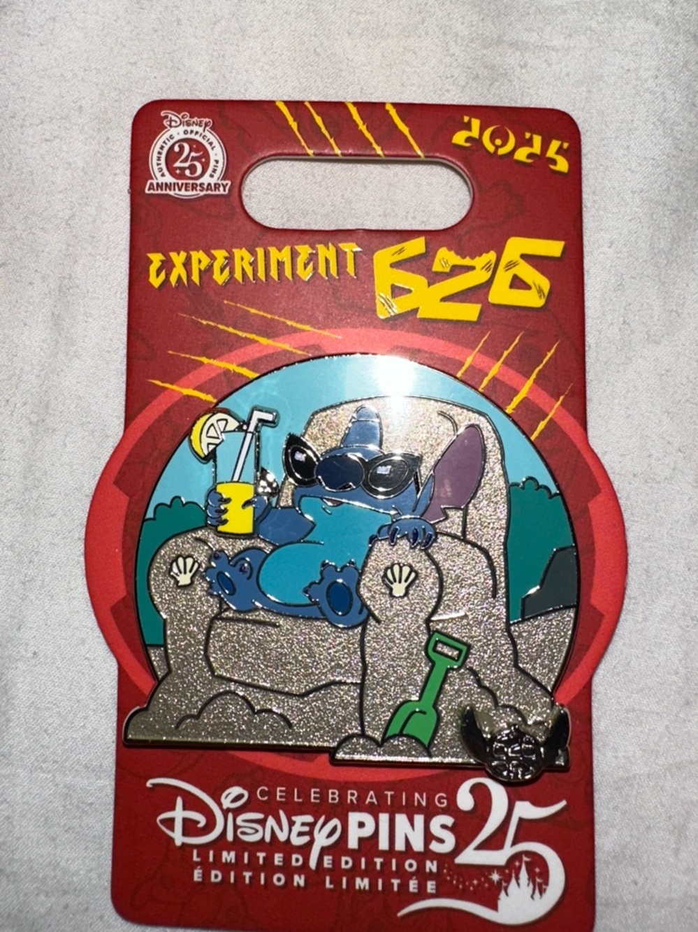 Disney Stitch 626 25th Anniversary Pin - Blue, Teal, Gold, Green limited edition